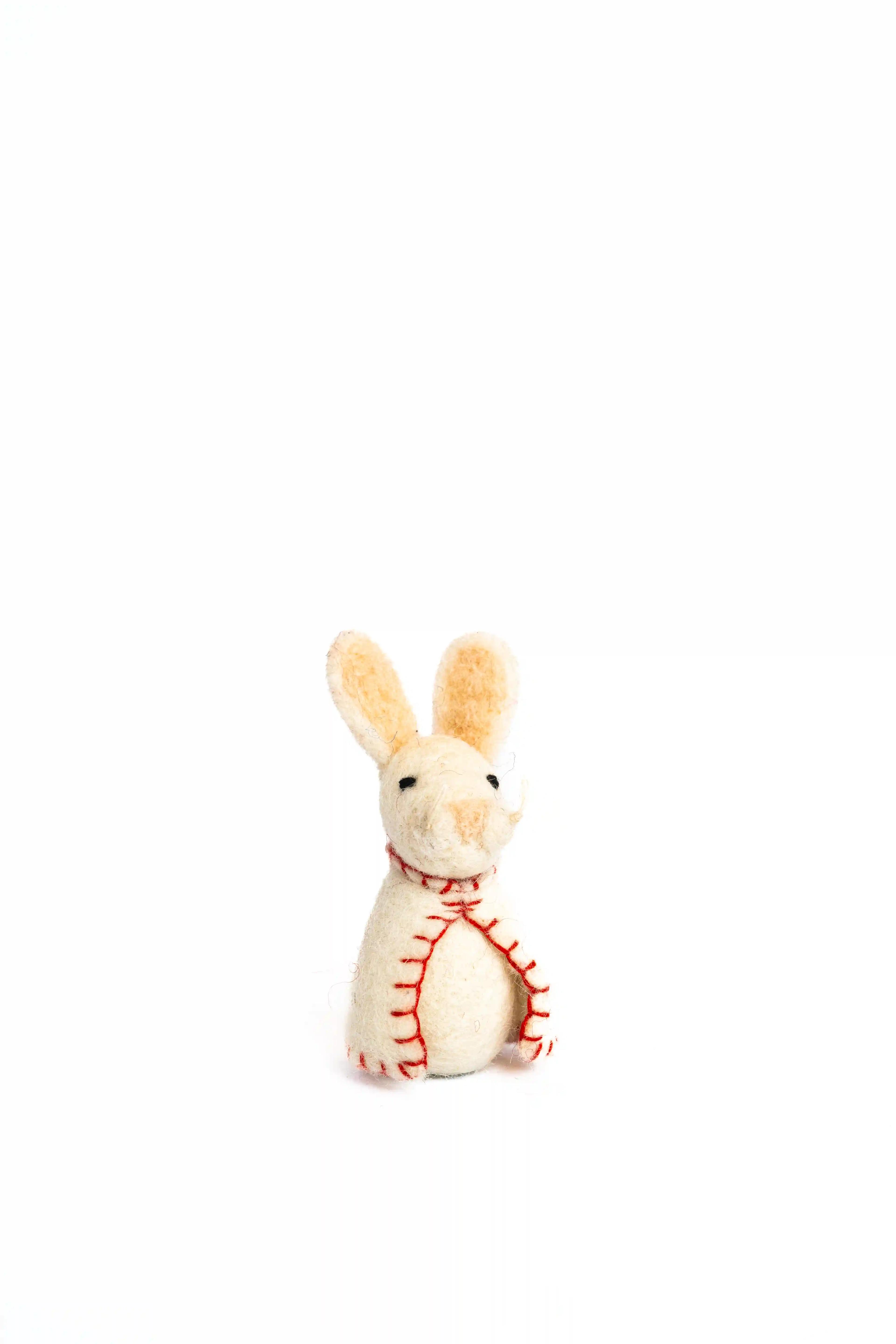 felt white bunny 