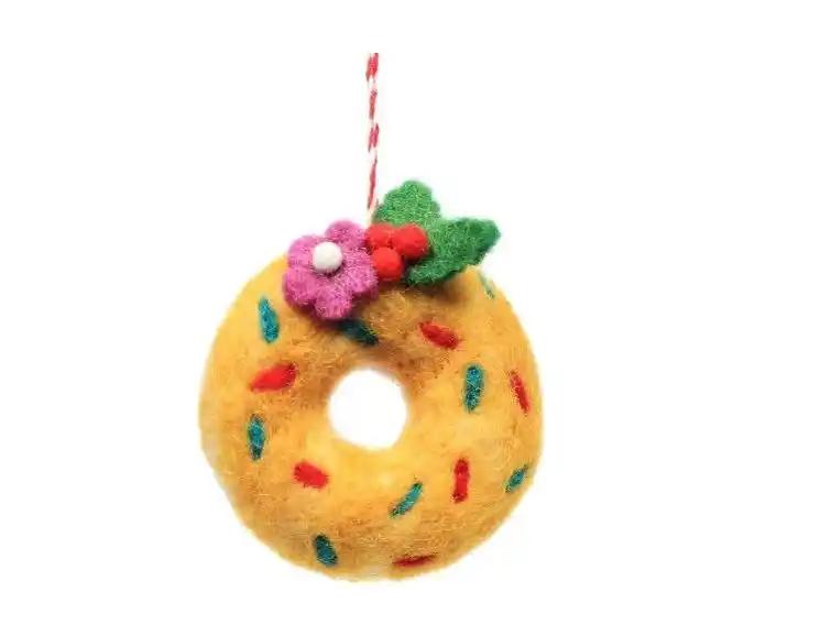 yellow donut ornamen...