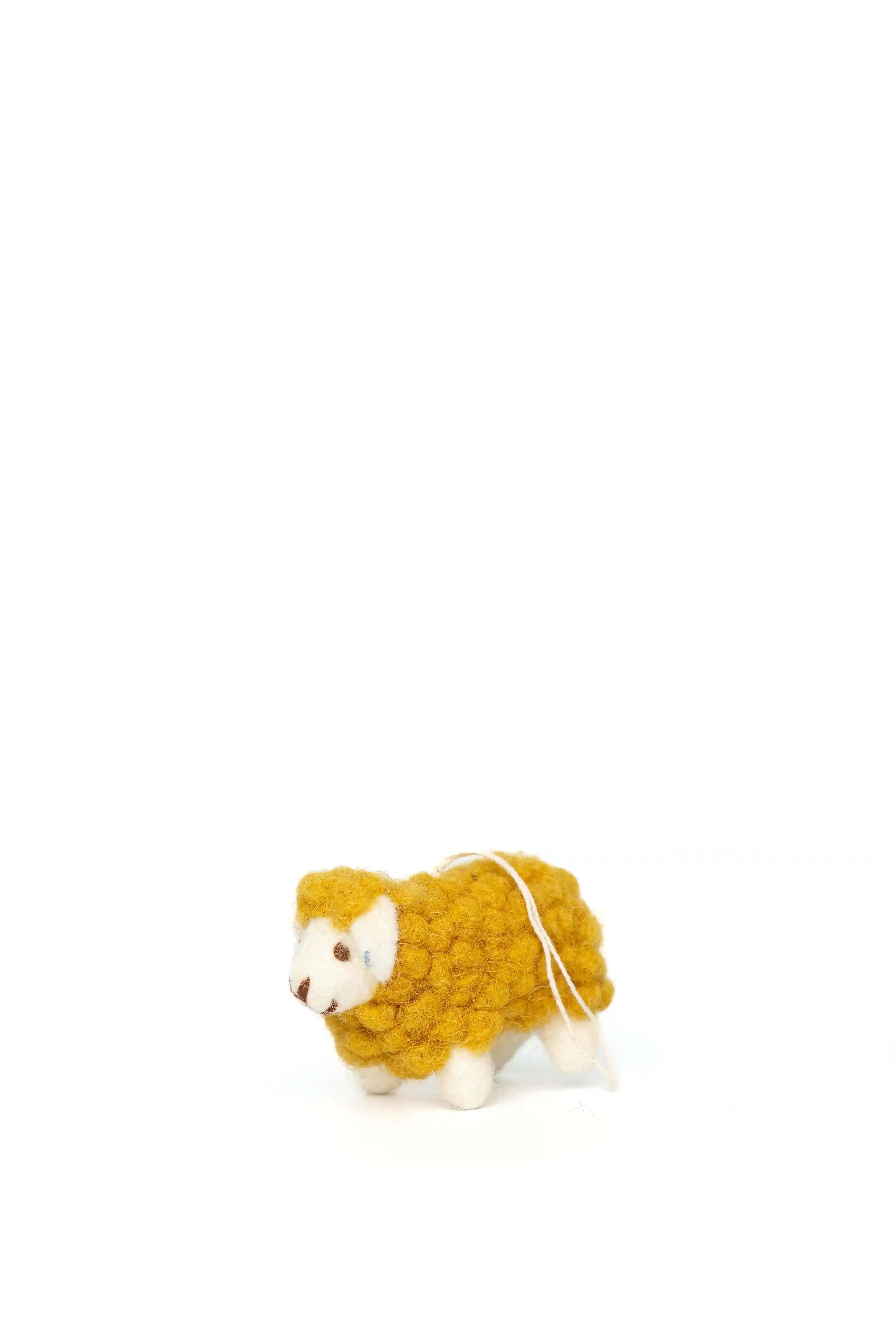 sheep with yellow bu...