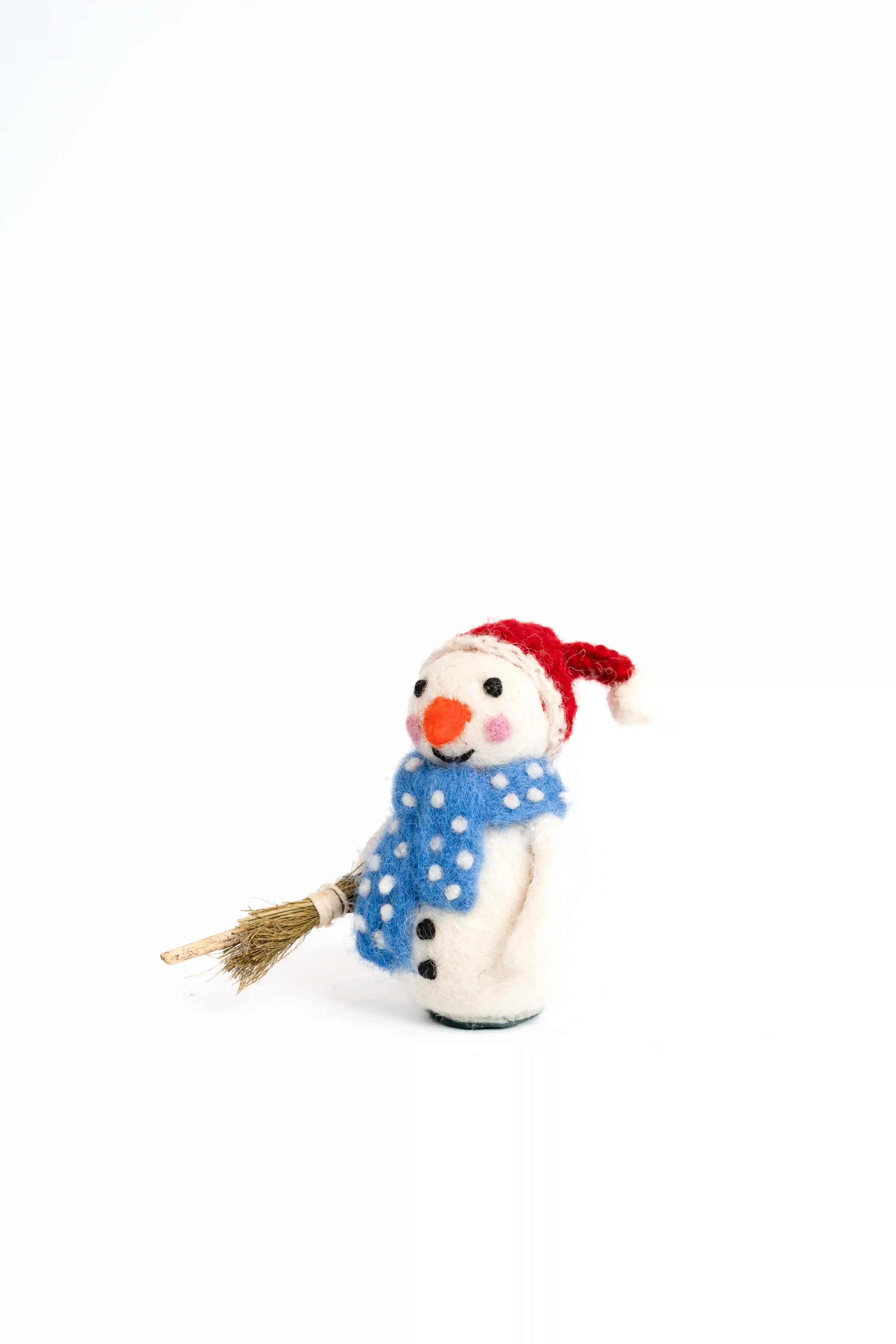 felt snowman with br...