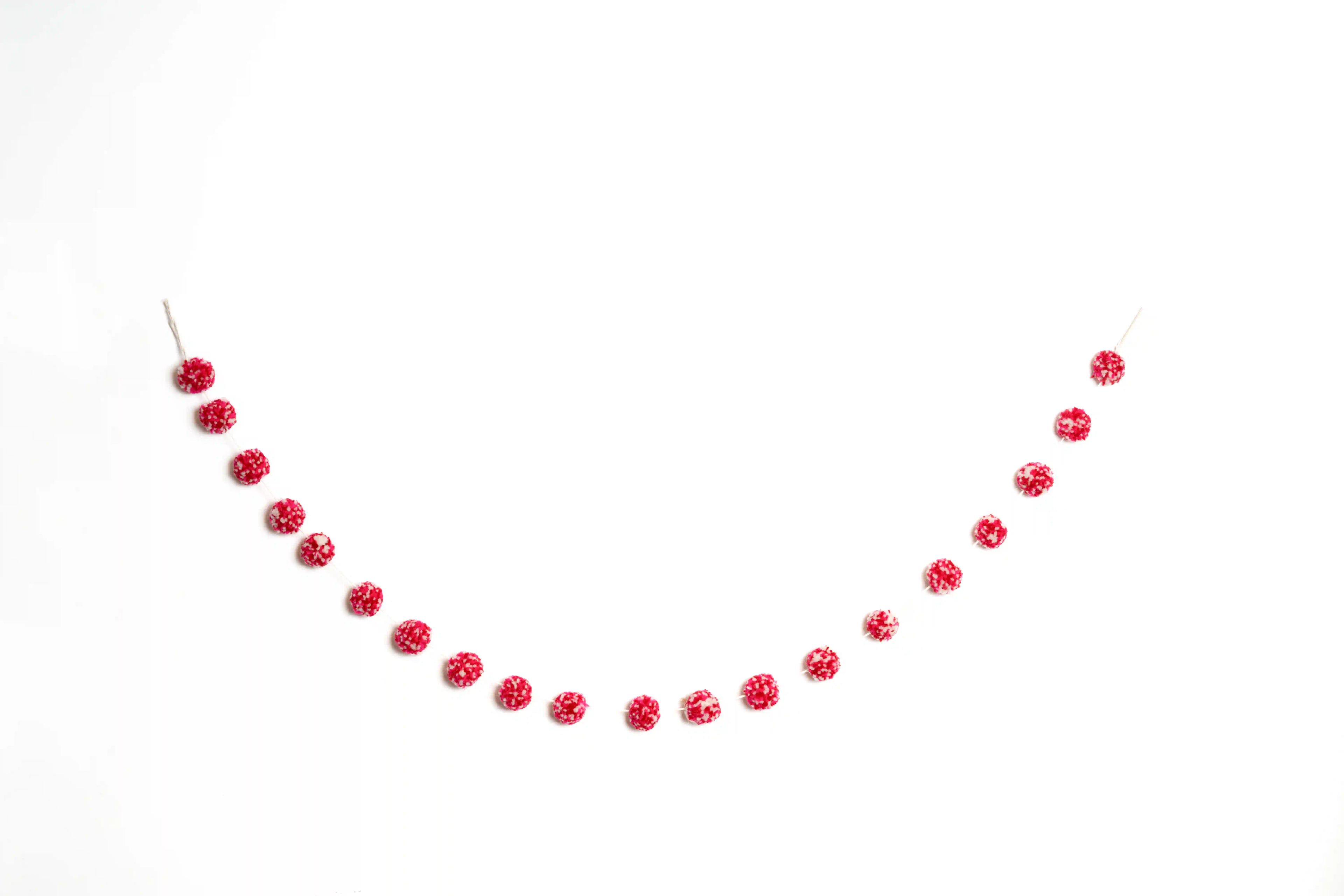 red pom pom garland