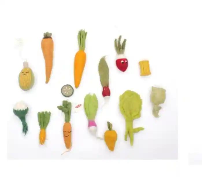 a set of felt veggie...