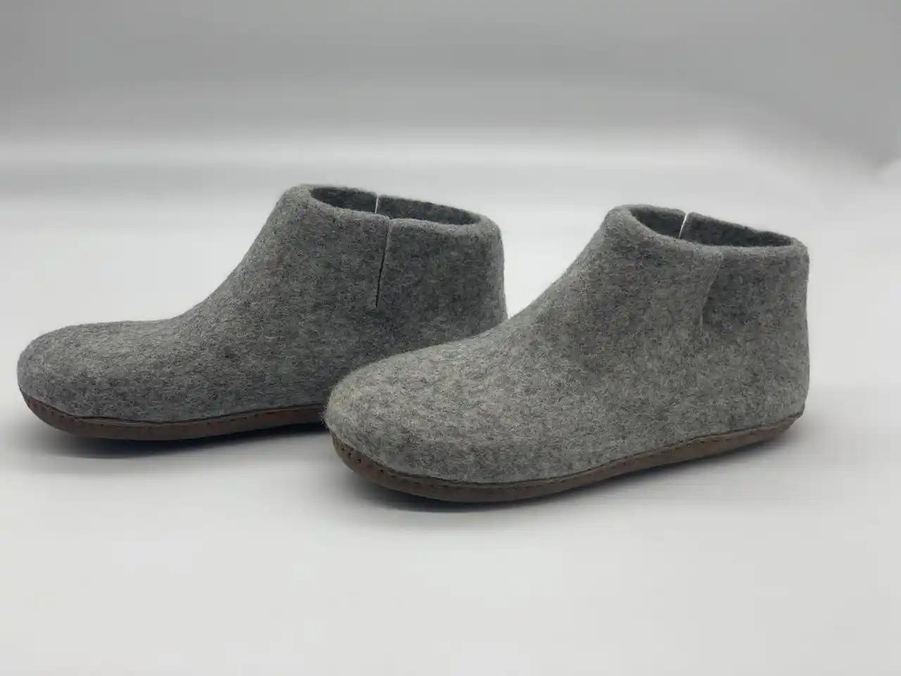 grey felt boot