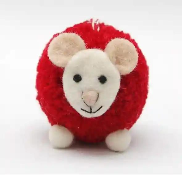 felt red sheep