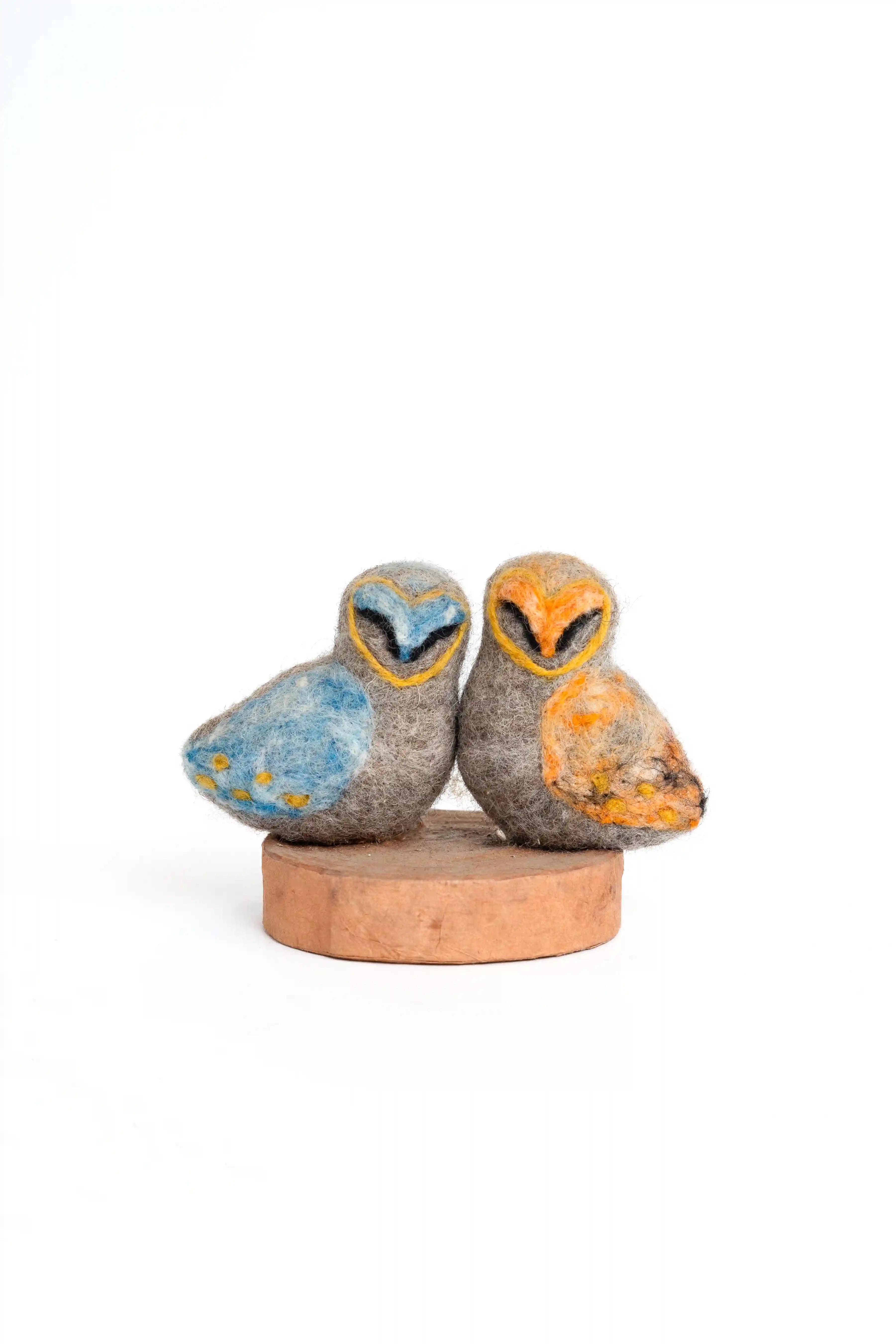 felt couple owl